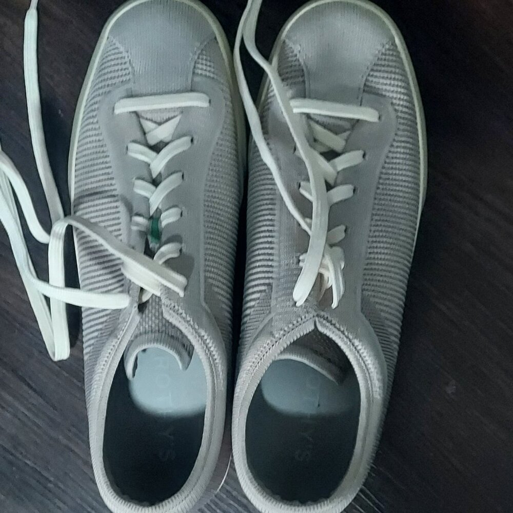 Rothy's Lace Up Sneakers Womens 11 Vintage Grey
